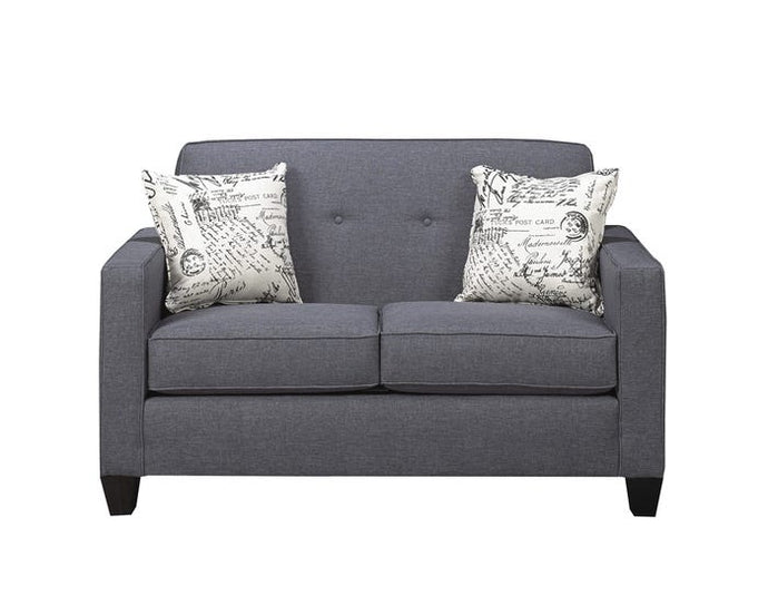 A&C Furniture Fabric Loveseat in Royal Grey Free Delivery