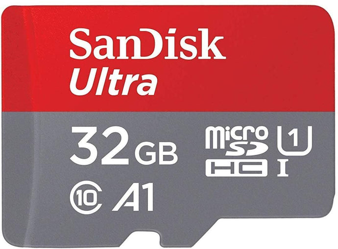 SanDisk Ultra 32GB microSDHC UHS-I Card with Adapter - 98MB/s U1 A1 - SDSQUAR-032G-GN6MA