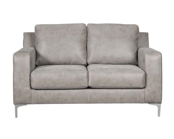 Signature Design by Ashley Ryler Collection Fabric Loveseat in Steel Free Delivery