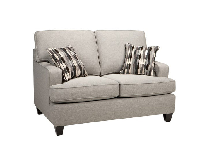 SBF Upholstery Krysta Fabric Love seat in Dove Grey Free Delivery