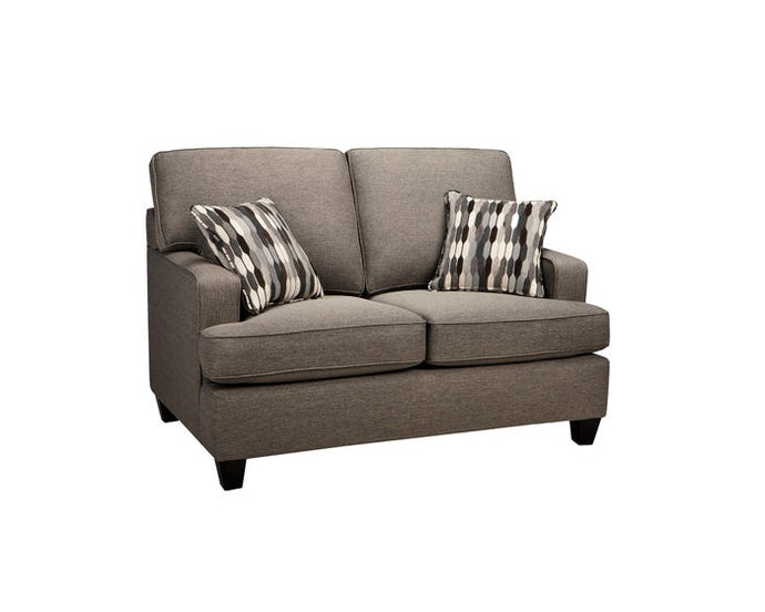 SBF Upholstery Krysta Fabric Love seat in Coffee Brown Free Delivery