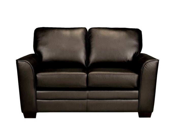 SBF Upholstery Pearson Collection Zurick Leather Loveseat Chocolate brown finish Free Delivery