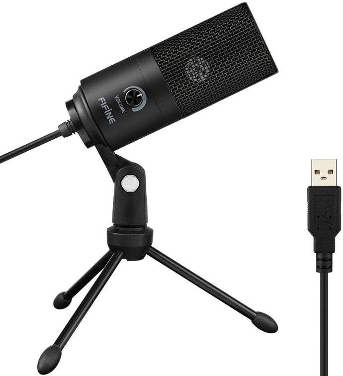 FIFINE USB Microphone,Recording Microphone For Laptop MAC/Windows,Ideal for Vocals,Voice Overs,Streaming Broadcast And YouTube Videos.(669B)