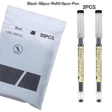 0.35mm Fine Gel Pen Blue/Black Ink Refills Rod for Handle Marker Pens School Gelpen Office Student Writing Drawing Stationery