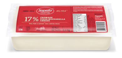 SAPUTO  CHEESE MOZZ/PIZZ 17% BLK 3D PACK OF 10X2.4 KG