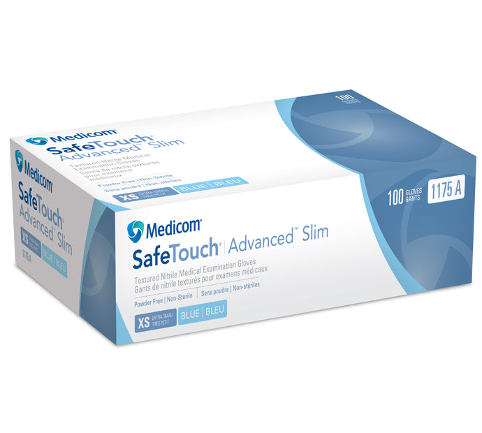 MEDICOM ADVANCED SLIM NITRILE BLUE PACK OF 100