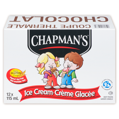 CHAPMAN'S ICE CREAM CHOCOLATE SUNDAE CUP PACK OF 24X115 ML