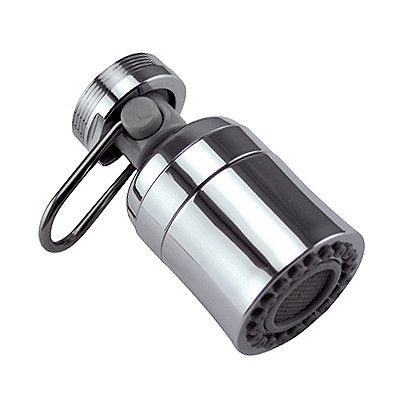 Versa pivoting kitchen faucet aerator