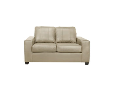 A&C Furniture Leather Match Loveseat in Cobblestone Beige Free Delivery