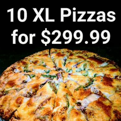 10 x EXTRA LARGE Pizzas 17