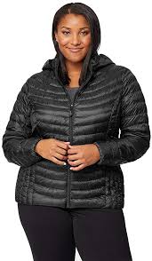 32° DEGREES Womens Ultra-Light Down Packable Jacket, Black, Size Large