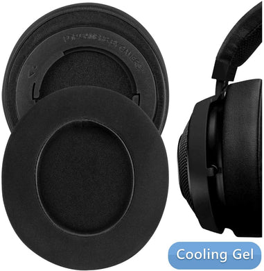 Geekria Sport Cooling Gel-Infused Earpad Replacement for Razer Kraken Pro V2, 7.1 V2, 7.1 Chroma V2, Kraken Pro V2 Pewdiepie/Stormtrooper Edition Ear Pad/Ear Cushion/Ear Cups (Black/Gel)