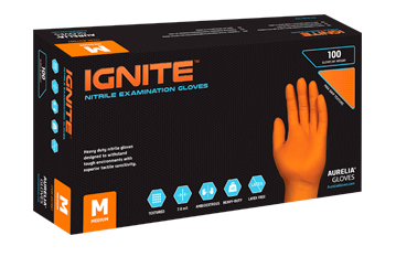 AURELIA IGNITE NITRILE PACK OF 100(7.0 MIL)