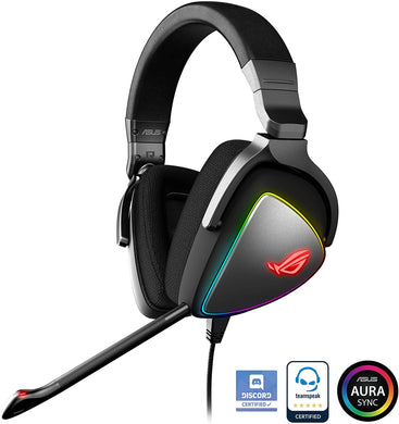 ASUS ROG Delta USB-C Gaming Headset for PC, Mac, Playstation 4, Teamspeak, and Discord with Hi-Res ESS Quad-DAC, Digital Microphone, and Aura Sync RGB Lighting