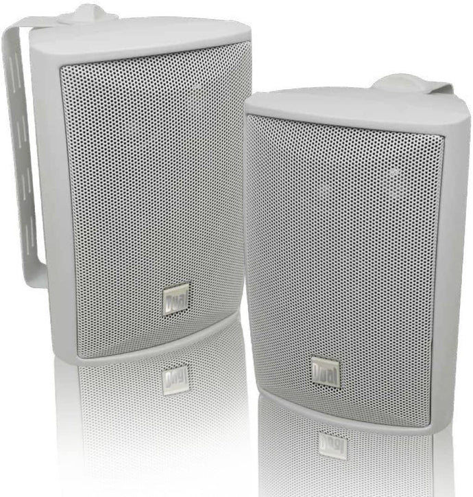 Dual Electronics LU43PW 4 inch 3-Way High Performance Indoor, Outdoor & Bookshelf Studio Monitor Speakers with Swivel Brackets & 100 Watts Peak Power