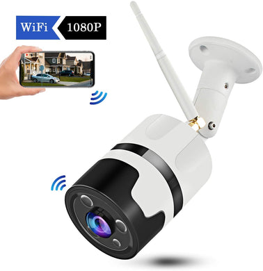 CHORTAU【2020 New Version】Outdoor Wireless Security Camera, Waterproof WiFi IP Camera With FHD 1080P, 180° Wide Angle Wireless Wifi Camera Home Surveillance Bullet Camera With Motion Detection, Night Version, IP66