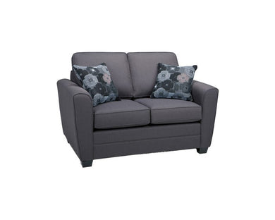 SBF Upholstery Alex Fabric love seat in Anthracite Grey Free Delivery