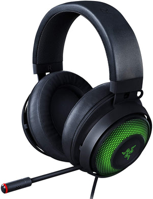 Razer Kraken Ultimate RGB USB Gaming Headset: THX 7.1 Spatial Surround Sound - Chroma RGB Lighting - Retractable Active Noise Cancelling Mic - Aluminum & Steel Frame - for PC - Classic Black