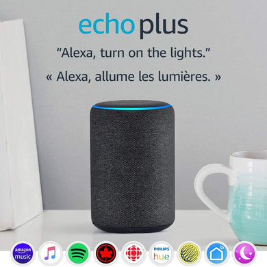 Echo Plus (2nd gen) – Premium sound with built-in smart home hub - Charcoal