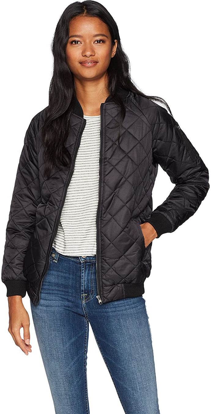 Lira Womens La Rosa Quilted Bomber Jacket