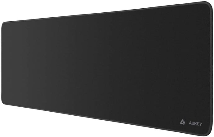 AUKEY Gaming Mouse Pad Large (31.5 x 11.8 x 0.16in) Thick Extended Mouse Mat Non-Slip Spill-Resistant Desk Pad with Special-Textured Surface, Anti-Fray Stitched Edges for Keyboard, PC - Black
