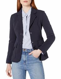 Emporio Armani Womens Double Crepe Stretch Blazer Blazer