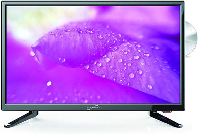 SuperSonic 1080p LED Widescreen HDTV with HDMI Input, AC/DC Compatible for RVs and Built-in DVD Player, 22-Inch, Black, SC-2212