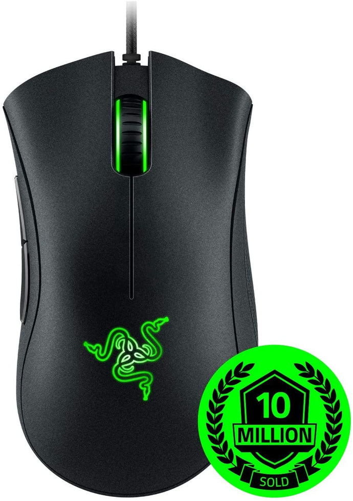 Razer DeathAdder Essential Gaming Mouse: 6400 DPI Optical Sensor - 5 Programmable Buttons - Rubber Side Grips - Classic Black
