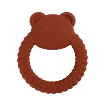 1pc Baby Teether Silicone Bracelet BPA Free  Cute Animal Silicone Pendant Wood Ring  Teething Rattle for Baby Accessories Toys
