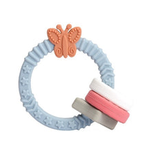 1pc Baby Teether Silicone Bracelet BPA Free  Cute Animal Silicone Pendant Wood Ring  Teething Rattle for Baby Accessories Toys