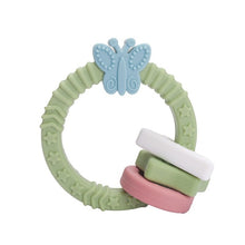 1pc Baby Teether Silicone Bracelet BPA Free  Cute Animal Silicone Pendant Wood Ring  Teething Rattle for Baby Accessories Toys