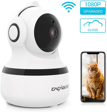 CACAGOO Video Baby Monitor, Security WiFi Camera 1080P Wireless IP Camera Indoor Home Dome Camera with IR Night Vision/Two-Way Audio, Cloud Storage