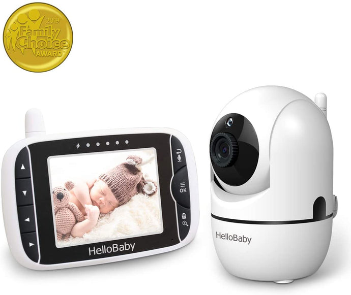 Baby Monitor with Remote Pan-Tilt-Zoom Camera and 3.2'' LCD Screen, Infrared Night Vision