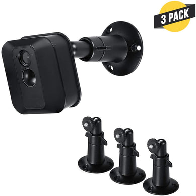 Wasserstein Blink XT2 Outdoor & Indoor Cam Adjustable Metal Wall Mount (3-Pack, Black)