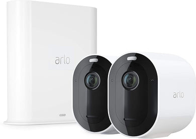 Arlo Pro 3 – Wire-Free Security 2 Camera System | 2K with HDR, Indoor/Outdoor, Color Night Vision, Spotlight, 160° View, 2-Way Audio, Siren | Works with Alexa | (VMS4240P)