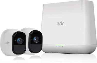 NETGEAR Arlo Pro Security System with Siren – 2 Rechargeable Wire-Free HD Cameras with Audio | Indoor/Outdoor | Night Vision