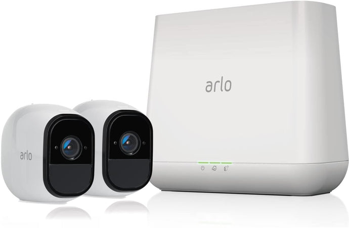NETGEAR Arlo Pro Security System with Siren – 2 Rechargeable Wire-Free HD Cameras with Audio | Indoor/Outdoor | Night Vision