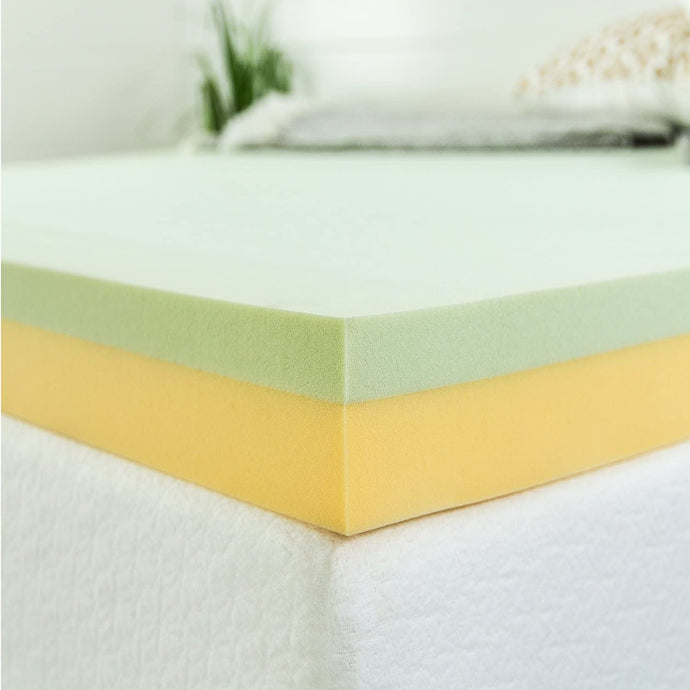 Zinus 4 Inch Green Tea Memory Foam Mattress Topper, Twin