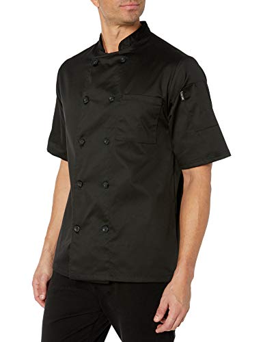 Chef Code mens Short Sleeve Unisex Classic Chef Coat Chef's Jacket