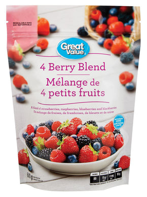 Great Value 4-Berry Frozen Fruit Blend