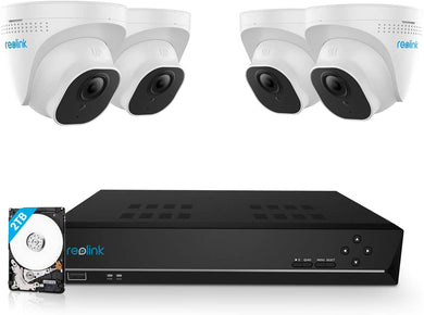 Reolink 8CH 5MP PoE Home Security Camera System, 4 x Wired 5MP Outdoor PoE IP Cameras, 5MP 8 Channel NVR Security System w/ 2TB HDD for 7/24 Recording RLK8-520D4-5MP - DeliverMyCart.com