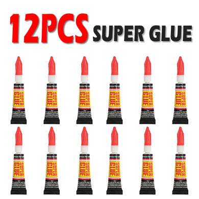 3-12pcs Liquid Super Glue Wood Rubber Metal Glass Cyanoacrylate Adhesive Stationery Store Nail Gel 502 Instant Strong Bond Leath