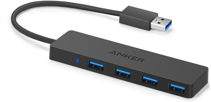 Anker 4-Port USB 3.0 Ultra Slim Data Hub for MacBook, Mac Pro/Mini, iMac, Surface Pro, XPS, Notebook PC, USB Flash Drives, Mobile HDD, and More