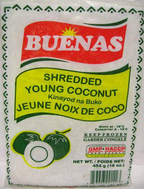 Buenas Shredded Young Coconut - Kinayod na Buko 454g