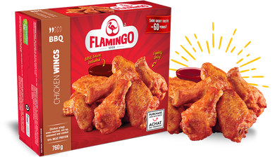 FLAMINGO LARGE CHICKEN WINGS PLAIN FULLY COOKED ROASTER PACK OF 1X4 KG