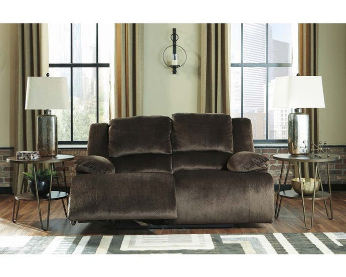 Signature Design by Ashley Reclining Loveseat in Chocolate Free Delivery