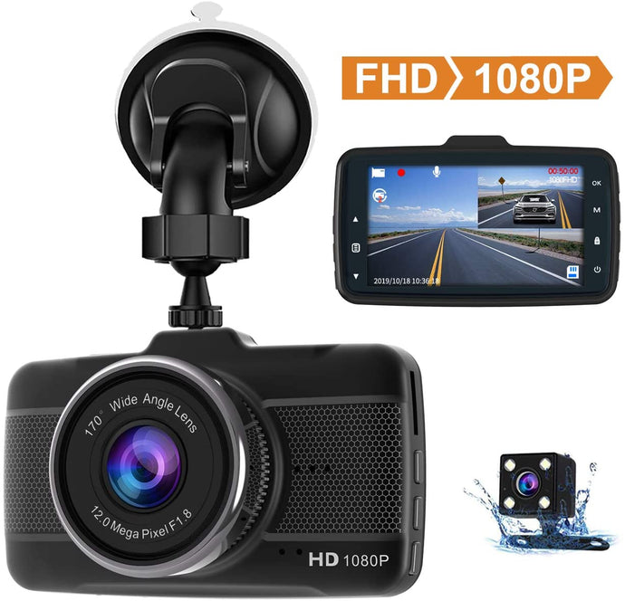  ORSKEY Dash Cam for Cars Front and Rear 1080P Full HD in Car  Camera Dual Lens Dashcam for Cars 170 Wide Angle with Loop Recording and  G-Sensor : Electronics