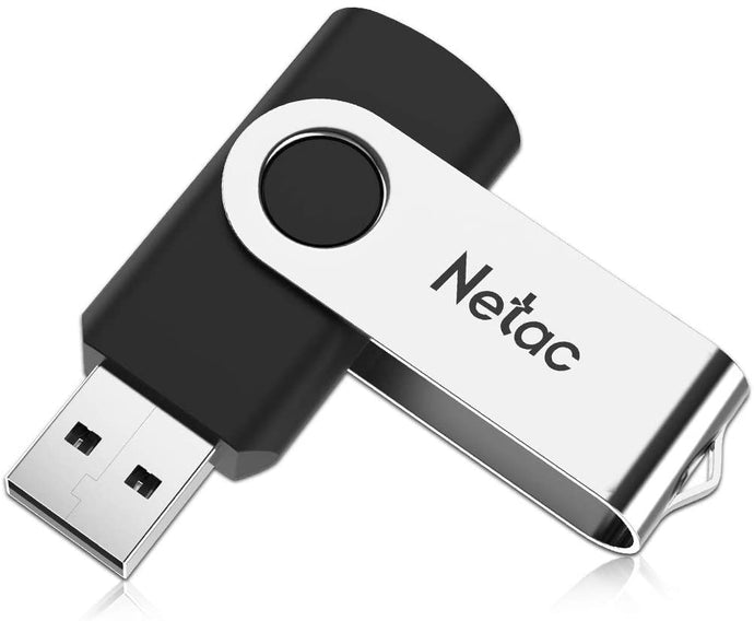Netac USB Flash Drive 32GB - USB 2.0 Interface Digital, Thumb Drive with Swivel Design, Compatible with Computer/Laptop/External Memory Storage, Stick Jump Drive for Photo/Video Backup - U505
