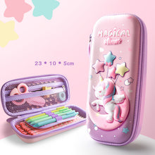 3D EVA unicorn cute pencil case cartoon stationery box girls Color pencil box student pen case school supplies gifts ipad case