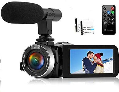 Camcorder Video Camera Full HD 1080P 30FPS 24.0MP Night Vision Camera for YouTube Video Camera Camcorders with Remote Control and Microphone